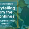 Upcoming: Storytelling From the Frontlines Launch Event